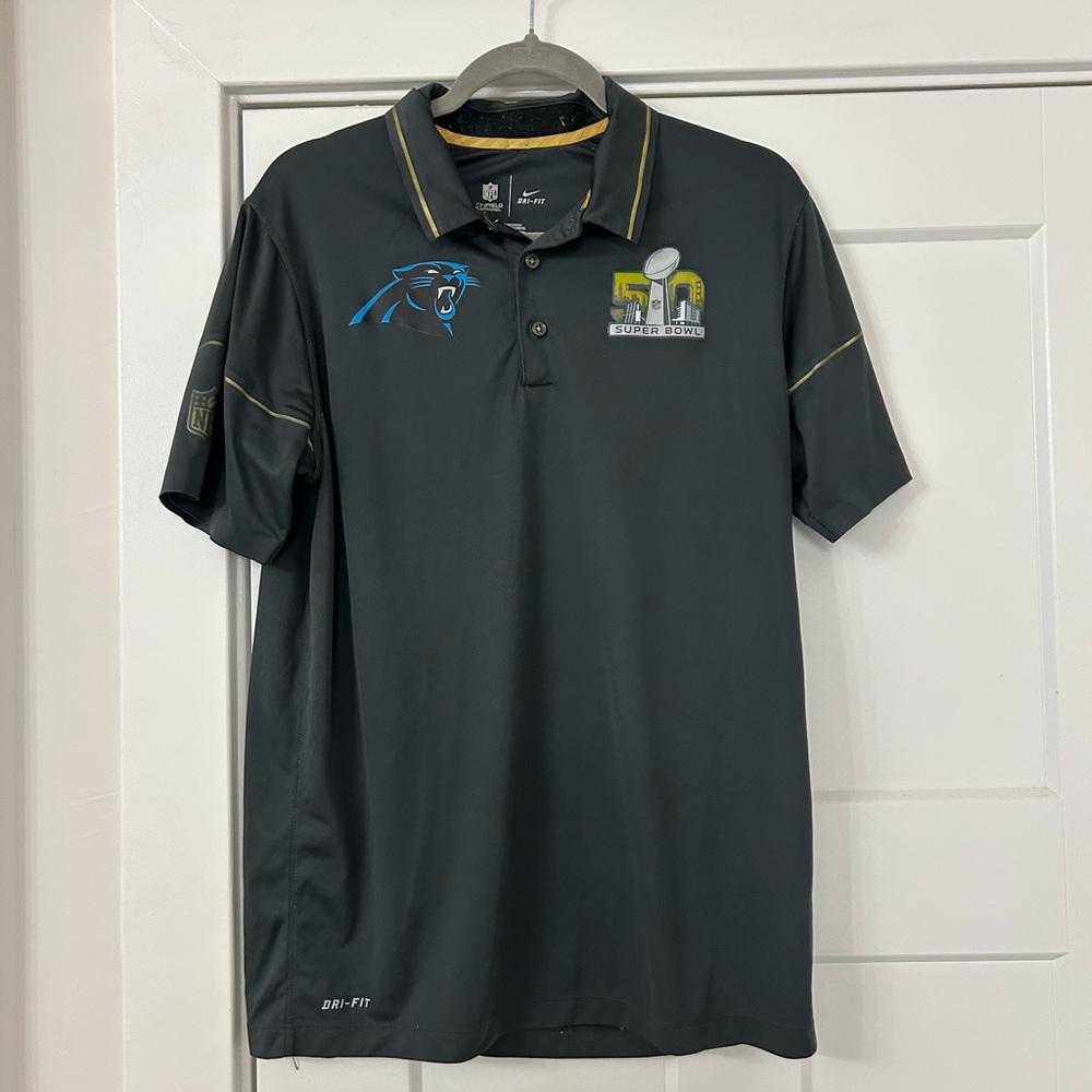Men's Nike Carolina Panthers Super Bowl 50 NFL Shirt